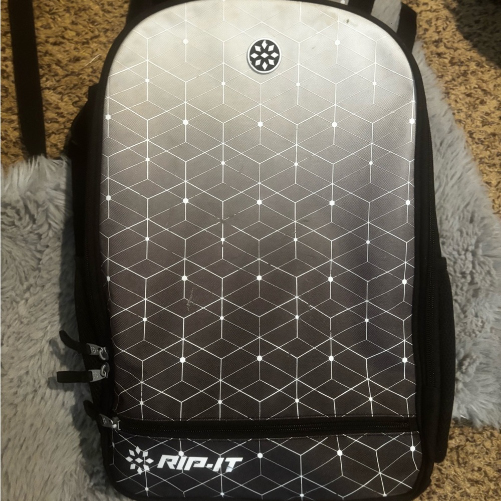 Black and Gray softball bat bag holds two bats